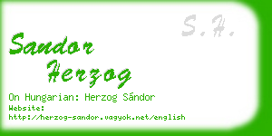 sandor herzog business card